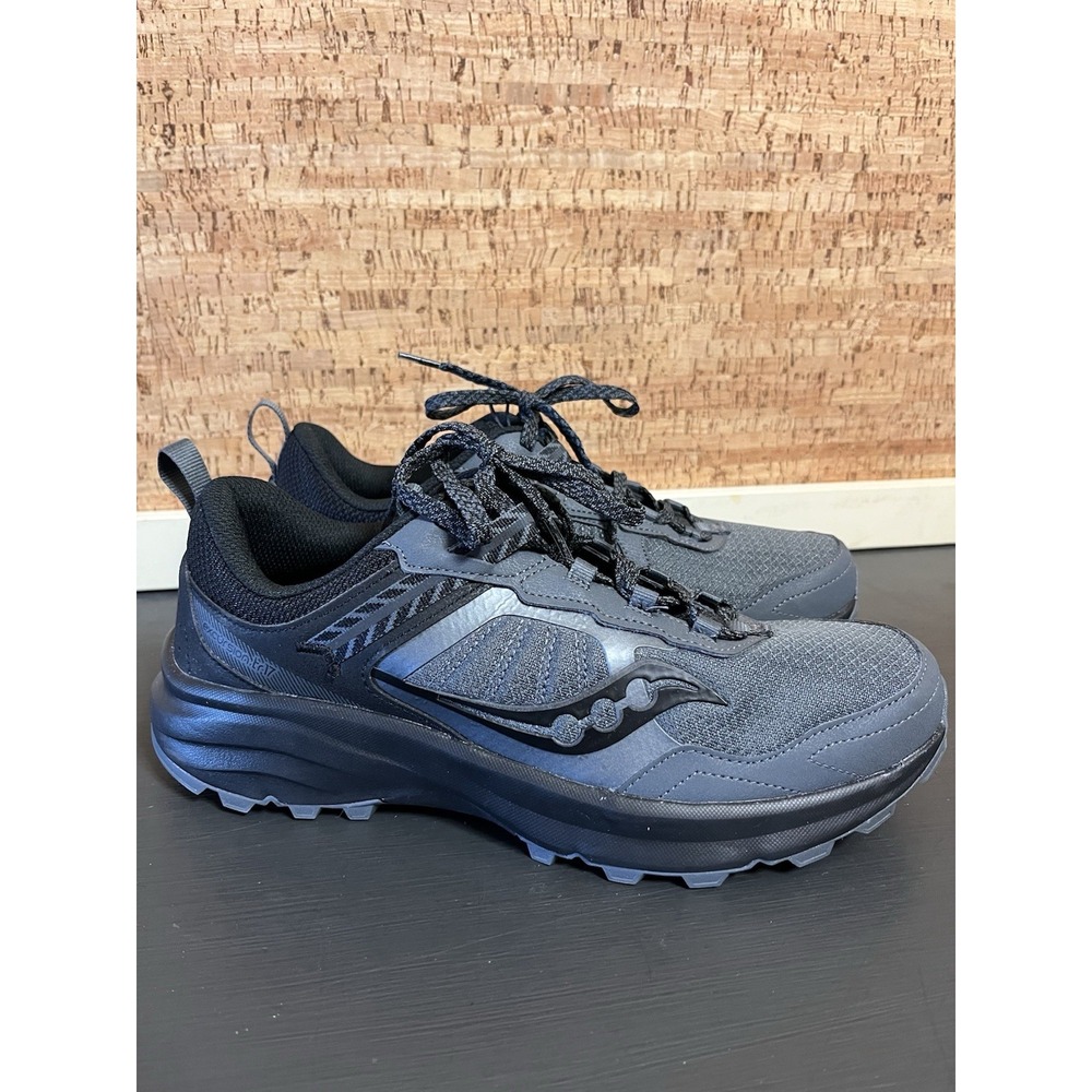Saucony Shoes Men 10 Grey And Black Excursion TR17 Trail Hiking Active